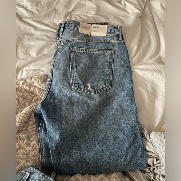 NWT Agolde Mia Jean Mid Rise Straight Distressed in Rule Size 32 - Picture 5 of 6